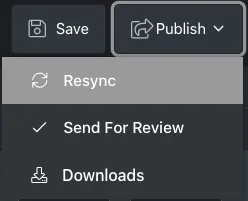 Sync Resync UI